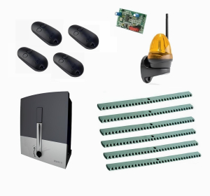 CAME BXL04AGS KIT6-LK-T4 Автоматика для откатных ворот BXL04AGS KIT6-LK-T4, комплект: привод, радиоприемник, 4 пульта, лампа, 6 реек