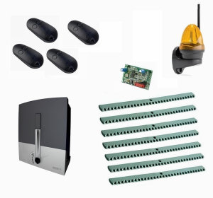 CAME BXL04AGS KIT7-LK-T4 Автоматика для откатных ворот BXL04AGS KIT7-LK-T4, комплект: привод, радиоприемник, 4 пульта, лампа, 7 реек