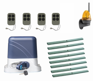 КОРН KSL-1300KIT-LK8-T4 Автоматика для откатных ворот KSL-1300 KIT-LK8-Т4, комплект: привод, 4 пульта, лампа, 8 реек