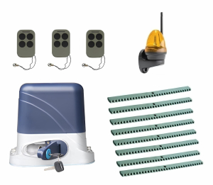 КОРН KSL-1300KIT-LK8-T3 Автоматика для откатных ворот KSL-1300 KIT-LK8-Т3, комплект: привод, 3 пульта, лампа, 8 реек