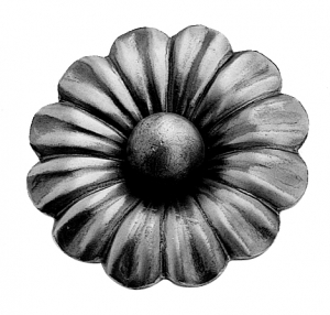 ARTEFERRO 697/3 Цветок штампованый с шариком Ø 95мм, 3мм