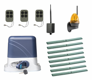 КОРН KSL-800KIT-LK8-BT-T3 Автоматика для откатных ворот KSL-800 KIT-LK8-BT-Т3, комплект: привод, 3 пульта, Bluetooth-модуль, лампа, 8 реек