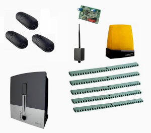 CAME BXL04AGS KIT5-L-BT-T3 Автоматика для откатных ворот BXL04AGS KIT5-L-BT-Т3, комплект: привод, радиоприемник, 3 пульта, лампа, антенна, 5 реек, Bluetooth-модуль