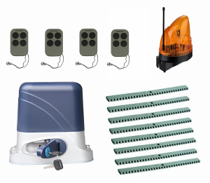 КОРН KSL-800KIT-L1K8-T4 Автоматика для откатных ворот KSL-800 KIT-L1K8-Т4, комплект: привод, 4 пульта, лампа, 8 реек