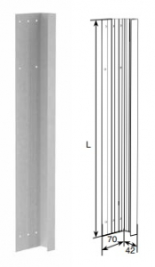 DOORHAN DIP05-575R Боковая крышка универсальная 0,5мм с отверстиями крашенная 575мм правая для подъёмных секционных ворот