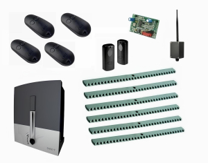 CAME BXL04AGS KIT6-F-BT-T4 Автоматика для откатных ворот BXL04AGS KIT6-F-BT-T4, комплект: привод, радиоприемник, 4 пульта, фотоэлементы, 6 реек, Bluetooth-модуль