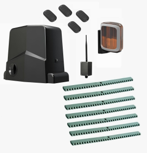 AN-MOTORS ARW-1000MKIT-LA7-BT-T4 Автоматика для откатных ворот ARW-1000MKIT LA7-BT-T4, комплект: привод, сигнальная лампа, 4 пульта, 7 реек, Bluetooth-модуль