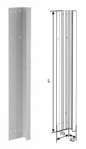 DOORHAN DIP05-500R Боковая крышка универсальная 0,5мм с отверстиями крашенная 500мм правая для подъёмных секционных ворот