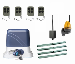 КОРН KSL-800KIT-LK4-BT-T4 Автоматика для откатных ворот KSL-800 KIT-LK4-BT-Т4, комплект: привод, 4 пульта, Bluetooth-модуль, лампа, 4 рейки