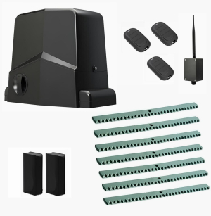 AN-MOTORS ARW-1000MKIT-FA7-BT-T3 Автоматика для откатных ворот ARW-1000MKIT FA7-BT-Т3, комплект: привод, фотоэлементы, 3 пульта, 7 реек, Bluetooth-модуль