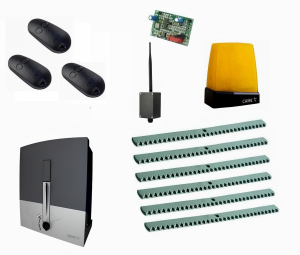 CAME BXL04AGS KIT6-L-BT-T3 Автоматика для откатных ворот BXL04AGS KIT6-L-BT-Т3, комплект: привод, радиоприемник, 3 пульта, лампа, антенна, 6 реек, Bluetooth-модуль