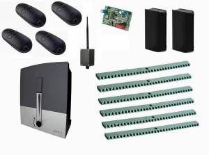 CAME BXL04AGS KIT6-FA-BT-T4 Автоматика для откатных ворот BXL04AGS KIT6-FA-BT-T4, комплект: привод, радиоприемник, 4 пульта, фотоэлементы, 6 реек, Bluetooth-модуль