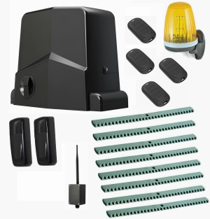 AN-MOTORS ARW-600MKITFULL8-BT-T4 Автоматика для откатных ворот ARW-600MKIT FULL8-BT-T4, комплект: привод, 4 пульта, лампа, фотоэлементы, 8 реек, Bluetooth-модуль