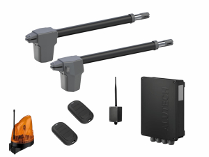 AN-MOTORS ATW-400KIT LK-BT Автоматика для распашных ворот ATW-400KIT LK-BT, комплект: 2 привода, блок управления, 2 пульта, лампа, Bluetooth-модуль