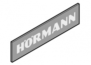 HORMANN 3055436 Табличка с названием фирмы, синяя / оранжевая, 260 × 50 × 3 мм
