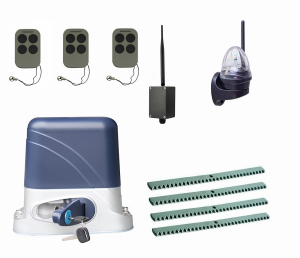 КОРН KSL-1300KIT-L4K4-BT-T3 Автоматика для откатных ворот KSL-1300 KIT-L4K4-BT-Т3, комплект: привод, 3 пульта, Bluetooth-модуль, лампа, 4 рейки