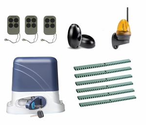 КОРН KSL-800FULL-K6-T3 Автоматика для откатных ворот KSL-800 FULL-K6-Т3, комплект: привод, 3 пульта, фотоэлементы, лампа, 6 реек