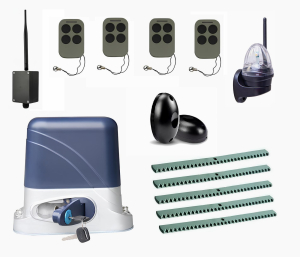 КОРН KSL-800FULL-4K5-BT-T4 Автоматика для откатных ворот KSL-800 FULL-4K5-BT-Т4, комплект: привод, 4 пульта, Bluetooth-модуль, фотоэлементы, лампа, 5 реек