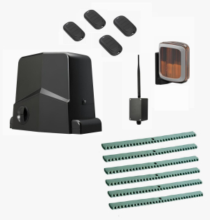 AN-MOTORS ARW-1000MKIT-LA6-BT-T4 Автоматика для откатных ворот ARW-1000MKIT LA6-BT-T4, комплект: привод, сигнальная лампа, 4 пульта, 6 реек, Bluetooth-модуль