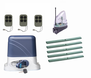 КОРН KSL-1300KIT-L5K5-T3 Автоматика для откатных ворот KSL-1300 KIT-L5K5-Т3, комплект: привод, 3 пульта, лампа, 5 реек