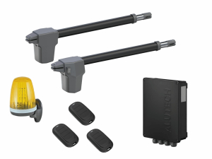 AN-MOTORS ATW-400KIT-L-Т3 Автоматика для распашных ворот ATW-400KIT-L-Т3, комплект: 2 привода, блок управления, 3 пульта, лампа