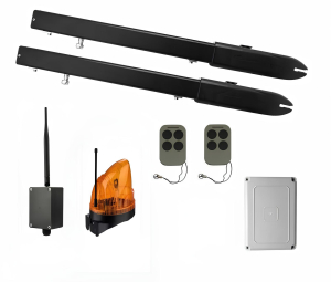 КОРН KSW-3000L-1K-BT Автоматика для распашных ворот KSW-3000 L-1K-BT, комплект: 2 привода, блок управления, 2 пульта, лампа, Bluetooth-модуль