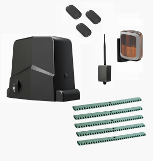 AN-MOTORS ARW-1000MKIT-LA5-BT-T3 Автоматика для откатных ворот ARW-1000MKIT LA5-BT-Т3, комплект: привод, сигнальная лампа, 3 пульта, 5 реек, Bluetooth-модуль