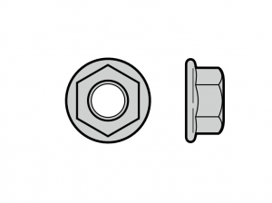 HORMANN 3018270 Шестигранная гайка (M8 с угловым фланцем (50 шт))