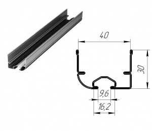 DOORHAN Y42S Профиль нижний стальной для гаражных секционных ворот для подъёмных секционных ворот