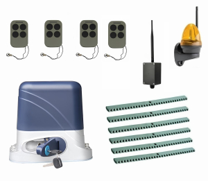 КОРН KSL-1300KIT-LK6-BT-T4 Автоматика для откатных ворот KSL-1300 KIT-LK6-BT-Т4, комплект: привод, 4 пульта, Bluetooth-модуль, лампа, 6 реек
