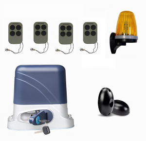 КОРН KSL-800FULL-3K-T4 Автоматика для откатных ворот KSL-800 FULL-3K-Т4, комплект: привод, 4 пульта, фотоэлементы, лампа