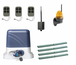 КОРН KSL-800KIT-LK4-BT-T3 Автоматика для откатных ворот KSL-800 KIT-LK4-BT-Т3, комплект: привод, 3 пульта, Bluetooth-модуль, лампа, 4 рейки