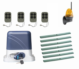 КОРН KSL-1300KIT-LK7-T4 Автоматика для откатных ворот KSL-1300 KIT-LK7-Т4, комплект: привод, 4 пульта, лампа, 7 реек