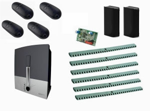 CAME BXL04AGS KIT6-FA-T4 Автоматика для откатных ворот BXL04AGS KIT6-FA-T4, комплект: привод, радиоприемник, 4 пульта, фотоэлементы, 6 реек