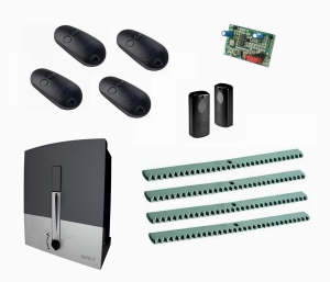 CAME BXL04AGS KIT4-F-T4 Автоматика для откатных ворот BXL04AGS KIT4-F-T4, комплект: привод, радиоприемник, 4 пульта, фотоэлементы, 4 рейки