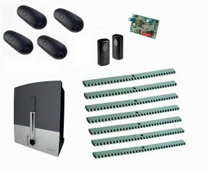 CAME BXL04AGS KIT7-F-T4 Автоматика для откатных ворот BXL04AGS KIT7-F-T4, комплект: привод, радиоприемник, 4 пульта, фотоэлементы, 7 реек