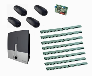 CAME BXL04AGS KIT-KR8-T4 Автоматика для откатных ворот BXL04AGS KIT-KR8-T4, комплект: привод, радиоприемник, 4 пульта, 8 реек