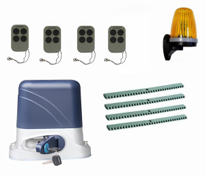 КОРН KSL-1300KIT-L3K4-T4 Автоматика для откатных ворот KSL-1300 KIT-L3K4-Т4, комплект: привод, 4 пульта, лампа, 4 рейки
