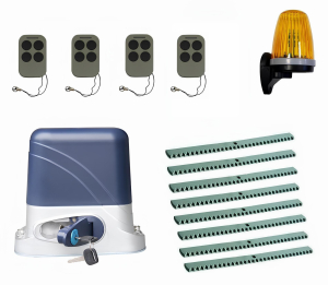 КОРН KSL-800KIT-L3K8-T4 Автоматика для откатных ворот KSL-800 KIT-L3K8-Т4, комплект: привод, 4 пульта, лампа, 8 реек