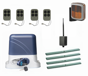 КОРН KSL-1300KIT-L2K4-BT-T4 Автоматика для откатных ворот KSL-1300 KIT-L2K4-BT-Т4, комплект: привод, 4 пульта, Bluetooth-модуль, лампа, 4 рейки