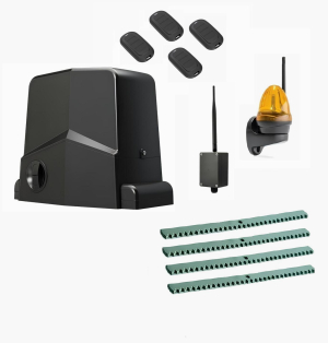 AN-MOTORS ARW-600MKIT-LK4-BT-T4 Автоматика для откатных ворот ARW-600MKIT LK4-BT-T4, комплект: привод, сигнальная лампа, 4 пульта, 4 рейки, Bluetooth-модуль