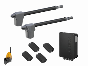 AN-MOTORS ATW-400KIT L-T4 Автоматика для распашных ворот ATW-400KIT L-T4, комплект: 2 привода, блок управления, 4 пульта, лампа