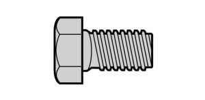 HORMANN 3007928 Винт с шестигранной головкой с засверленным концом (M8 × 18, оцинкованный)