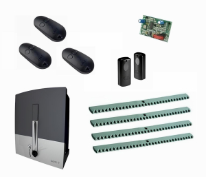 CAME BXL04AGS KIT4-F-T3 Автоматика для откатных ворот BXL04AGS KIT4-F-Т3, комплект: привод, радиоприемник, 3 пульта, фотоэлементы, 4 рейки