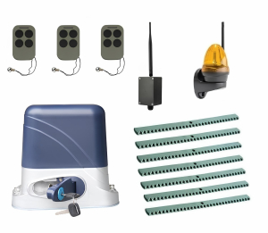 КОРН KSL-800KIT-LK7-BT-T3 Автоматика для откатных ворот KSL-800 KIT-LK7-BT-Т3, комплект: привод, 3 пульта, Bluetooth-модуль, лампа, 7 реек