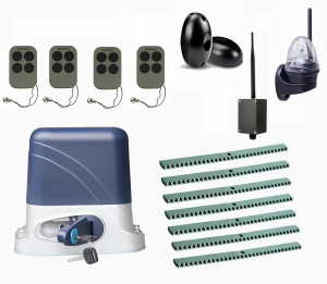 КОРН KSL-800FULL-4K7-BT-T4 Автоматика для откатных ворот KSL-800 FULL-4K7-BT-Т4, комплект: привод, 4 пульта, Bluetooth-модуль, фотоэлементы, лампа, 7 реек