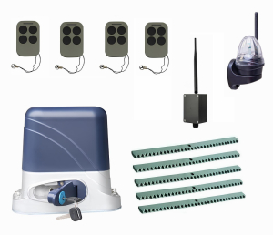 КОРН KSL-1300KIT-L4K5-BT-T4 Автоматика для откатных ворот KSL-1300 KIT-L4K5-BT-Т4, комплект: привод, 4 пульта, Bluetooth-модуль, лампа, 5 реек