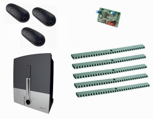 CAME BXL04AGS KIT-KR5-T3 Автоматика для откатных ворот BXL04AGS KIT-KR5-Т3, комплект: привод, радиоприемник, 3 пульта, 5 реек