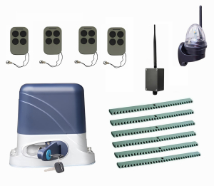 КОРН KSL-1300KIT-L4K6-BT-T4 Автоматика для откатных ворот KSL-1300 KIT-L4K6-BT-Т4, комплект: привод, 4 пульта, Bluetooth-модуль, лампа, 6 реек