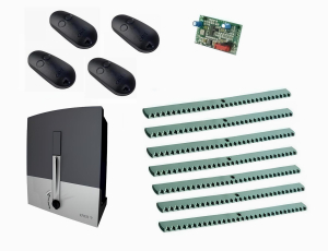 CAME BXL04AGS KIT-KR7-T4 Автоматика для откатных ворот BXL04AGS KIT-KR7-T4, комплект: привод, радиоприемник, 4 пульта, 7 реек